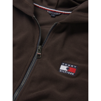 Dameshoodie met rits en capuchon Tommy Hilfiger Equestrian Whitney Brookwood Bruin