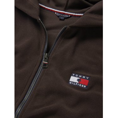 Dameshoodie met rits en capuchon Tommy Hilfiger Equestrian Whitney Brookwood Bruin Dameshoodie met rits en capuchon Tommy Hilfiger Equestrian Whitney Brookwood Bruin