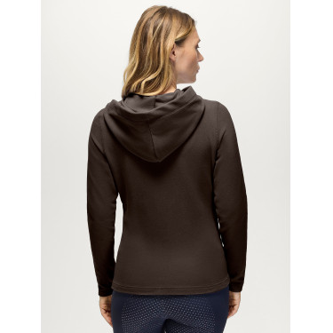 Dameshoodie met rits en capuchon Tommy Hilfiger Equestrian Whitney Brookwood Bruin Dameshoodie met rits en capuchon Tommy Hilfiger Equestrian Whitney Brookwood Bruin