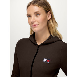 Dameshoodie met rits en capuchon Tommy Hilfiger Equestrian Whitney Brookwood Bruin Dameshoodie met rits en capuchon Tommy Hilfiger Equestrian Whitney Brookwood Bruin