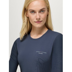 T-shirt Adel Sunguard met lange mouwen Tommy Hilfiger Equestrian dames Verbleekt indigo Blauw
