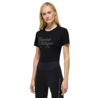 T-shirt met korte mouwen met strass Tommy Hilfiger Equestrian Malibu dames Zwart T-shirt met korte mouwen met strass Tommy Hilfiger Equestrian Malibu dames Zwart