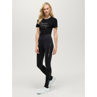 T-shirt met korte mouwen met strass Tommy Hilfiger Equestrian Malibu dames Zwart T-shirt met korte mouwen met strass Tommy Hilfiger Equestrian Malibu dames Zwart