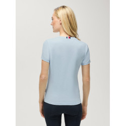 T-shirt met korte mouwen met strass Tommy Hilfiger Equestrian Malibu dames Lief blauw