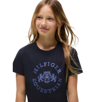 T-shirt met korte mouwen Tommy Hilfiger Equestrian Pasadena Young Rider Woestijnlucht Blauw