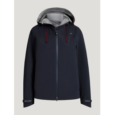 Waterdichte Tommy Hilfiger Equestrian Upland damesjas compatibel met airbag Woestijnlucht Blauw