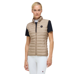 Dames gewatteerde mouwloze bodywarmer Tommy Hilfiger Equestrian Serano Beige