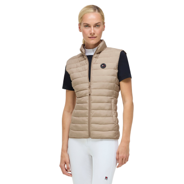 Dames gewatteerde mouwloze bodywarmer Tommy Hilfiger Equestrian Serano Beige