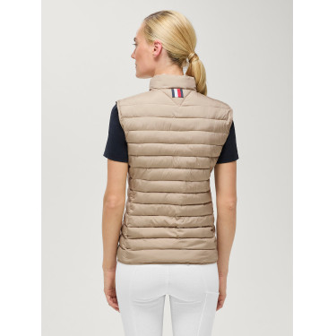 Dames gewatteerde mouwloze bodywarmer Tommy Hilfiger Equestrian Serano Beige