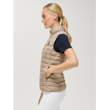 Dames gewatteerde mouwloze bodywarmer Tommy Hilfiger Equestrian Serano Beige