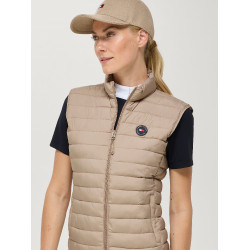 Dames gewatteerde mouwloze bodywarmer Tommy Hilfiger Equestrian Serano Beige