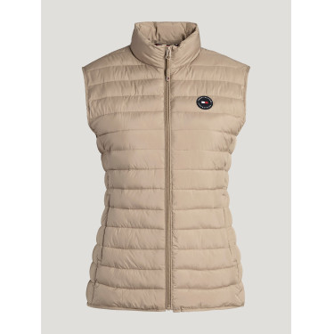 Dames gewatteerde mouwloze bodywarmer Tommy Hilfiger Equestrian Serano Beige