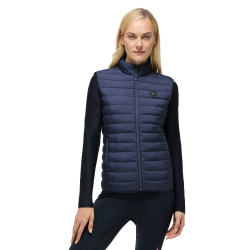 Dames gewatteerde mouwloze bodywarmer Tommy Hilfiger Equestrian Serano Verbleekt indigo Blauw