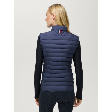 Dames gewatteerde mouwloze bodywarmer Tommy Hilfiger Equestrian Serano Verbleekt indigo Blauw