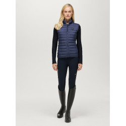 Dames gewatteerde mouwloze bodywarmer Tommy Hilfiger Equestrian Serano Verbleekt indigo Blauw