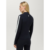 Damesvest met ritssluiting in breiwerk Tommy Hilfiger Equestrian Mirada Woestijnlucht Blauw