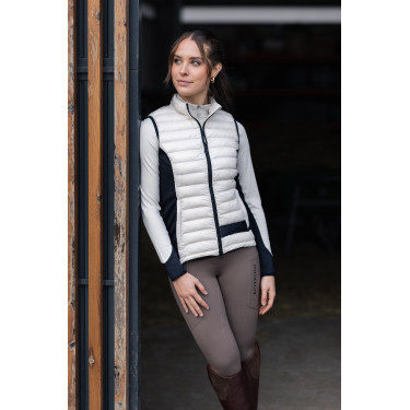 Ultra-lichte mouwloze paardrijbodywarmer B Vertigo Sia dames Grijs moonbeam Ultra-lichte mouwloze paardrijbodywarmer B Vertigo Sia dames Grijs moonbeam