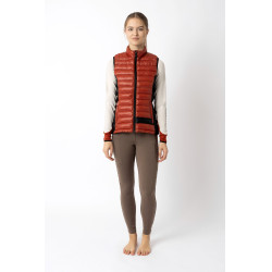 Ultra-lichte mouwloze paardrijbodywarmer B Vertigo Sia dames Vermiljoenrood
