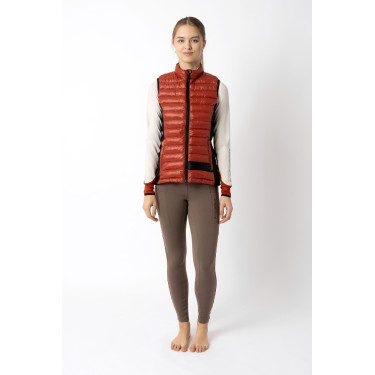 Ultra-lichte mouwloze paardrijbodywarmer B Vertigo Sia dames Vermiljoenrood
