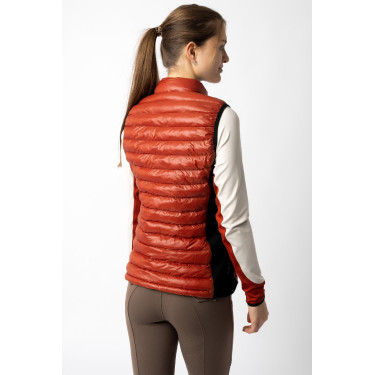 Ultra-lichte mouwloze paardrijbodywarmer B Vertigo Sia dames Vermiljoenrood