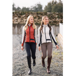 Ultra-lichte mouwloze paardrijbodywarmer B Vertigo Sia dames Vermiljoenrood