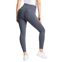 Hybride legging Horze Anya dames fullgrip Grijs