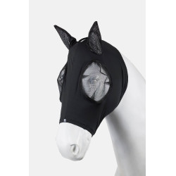 Elastisch vliegenmasker Horze om aan te trekken Zwart