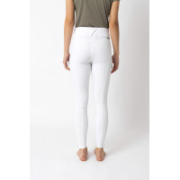 Rijbroek met grip zitvlakken Horze Grand Prix Pro dames Grijsijzeren bruin