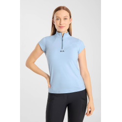 Trainings-T-shirt B Vertigo Joelle korte mouwen dames Ceruleaansblauw