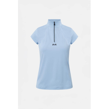 Trainings-T-shirt B Vertigo Joelle korte mouwen dames Ceruleaansblauw