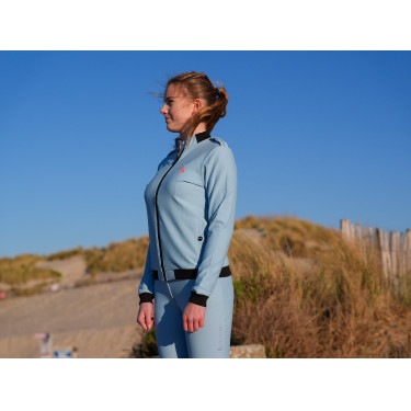 Technische sweater Le Sabotier Lucette dames Gletsjerblauw