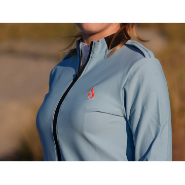 Technische sweater Le Sabotier Lucette dames Gletsjerblauw