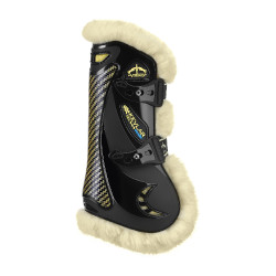 Veredus Kevlar Gel Vento schapenvacht peesbeschermers Zwart Veredus Kevlar Gel Vento schapenvacht peesbeschermers Zwart