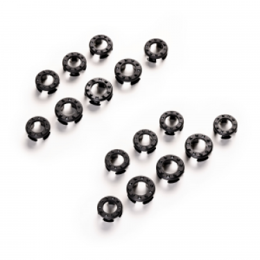 Rubberen grip-inserts Veredus stijgbeugels Steel1 Vita Zwart