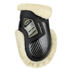 Veredus Carbon Gel Absolute peesbeschermers met schapenvacht Zwart