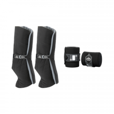 Veredus anatomische onderbanden en rustbandages achterbenen Zwart / zwart