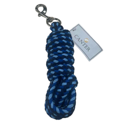Gevlochten drietalige longeerlijn Canter Marine / elektrisch blauw / hemelblauw