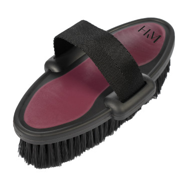 Zachte borstel HKM Soft Bordeaux / zwart