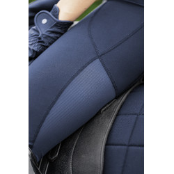 HKM Mesh II legging dames met fullseat van siliconen Diepblauw