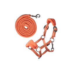 Halster met fleece HKM Hobby Horse Oranje