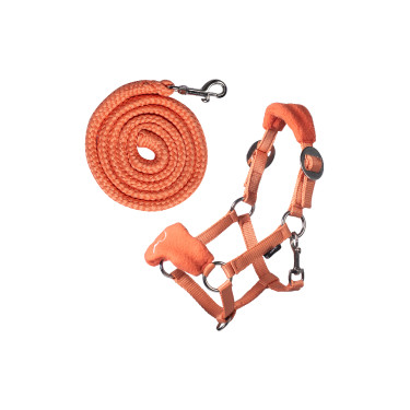Halster met fleece HKM Hobby Horse Oranje