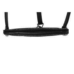 HKM Glamour leren halster Zwart / zilverkleurig