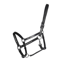 Lederen halster HKM Sparkle Zwart