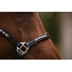 Lederen halster HKM Sparkle Zwart