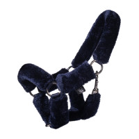 HKM halster met synthetische bontvoering Hobby Horse Blauw