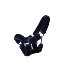 HKM halster met synthetische bontvoering Hobby Horse Blauw