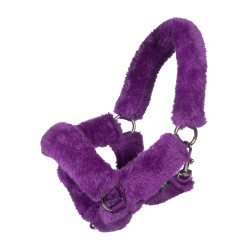 HKM halster met synthetische bontvoering Hobby Horse Donkerlila Violet
