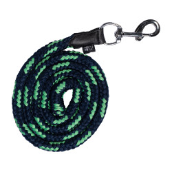 Longeerlijn HKM Maui met musketonhaak Donkerblauw / groen Multicolor