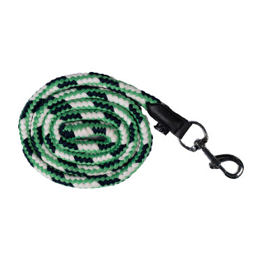 Longeerlijn HKM Maui met musketonhaak Groen / marineblauw / wit Longeerlijn HKM Maui met musketonhaak Groen / marineblauw / wit