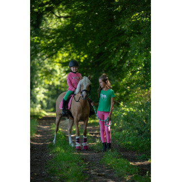 Longeerlijn HKM Maui met musketonhaak Groen / marineblauw / wit Longeerlijn HKM Maui met musketonhaak Groen / marineblauw / wit